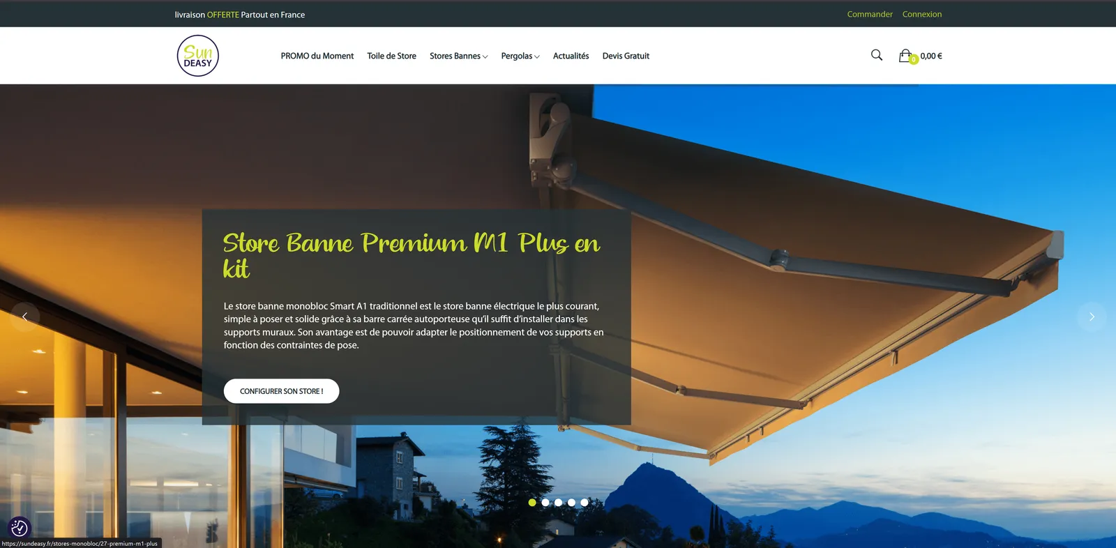 Site internet Sundeasy réalisé par Clic'N Start